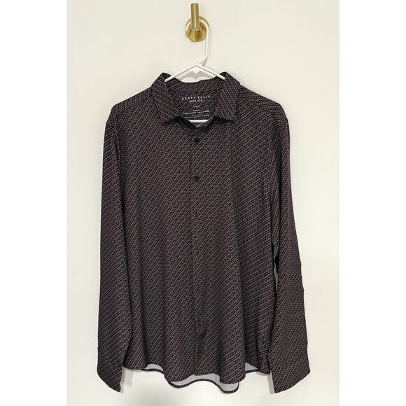 Perry Ellis Motion slim fit dress shirt button collar L - Picture 1 of 9